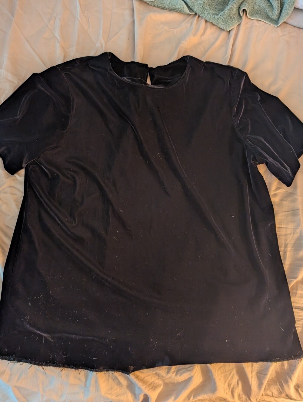 City Girl Black Velvet Top